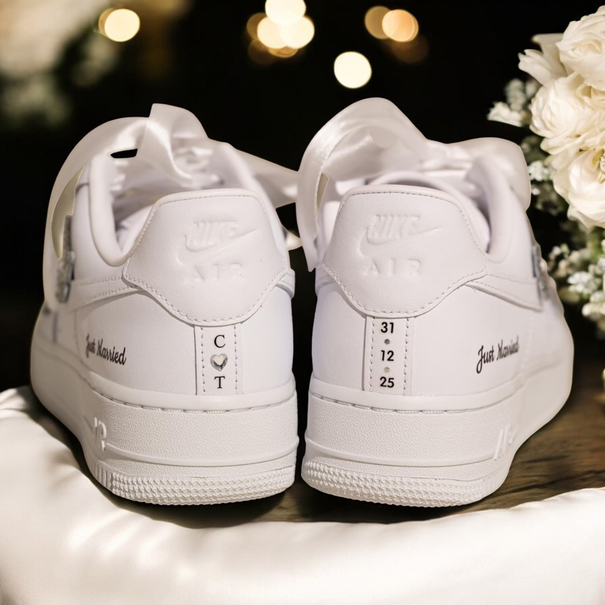 Custom Nike AIR Force 1 Sneaker - Butterfly Wedding Edition