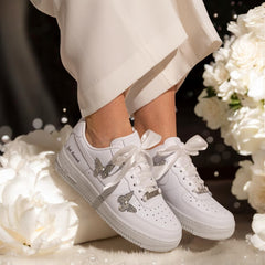 Custom Nike AIR Force 1 Sneaker - Butterfly Wedding Edition