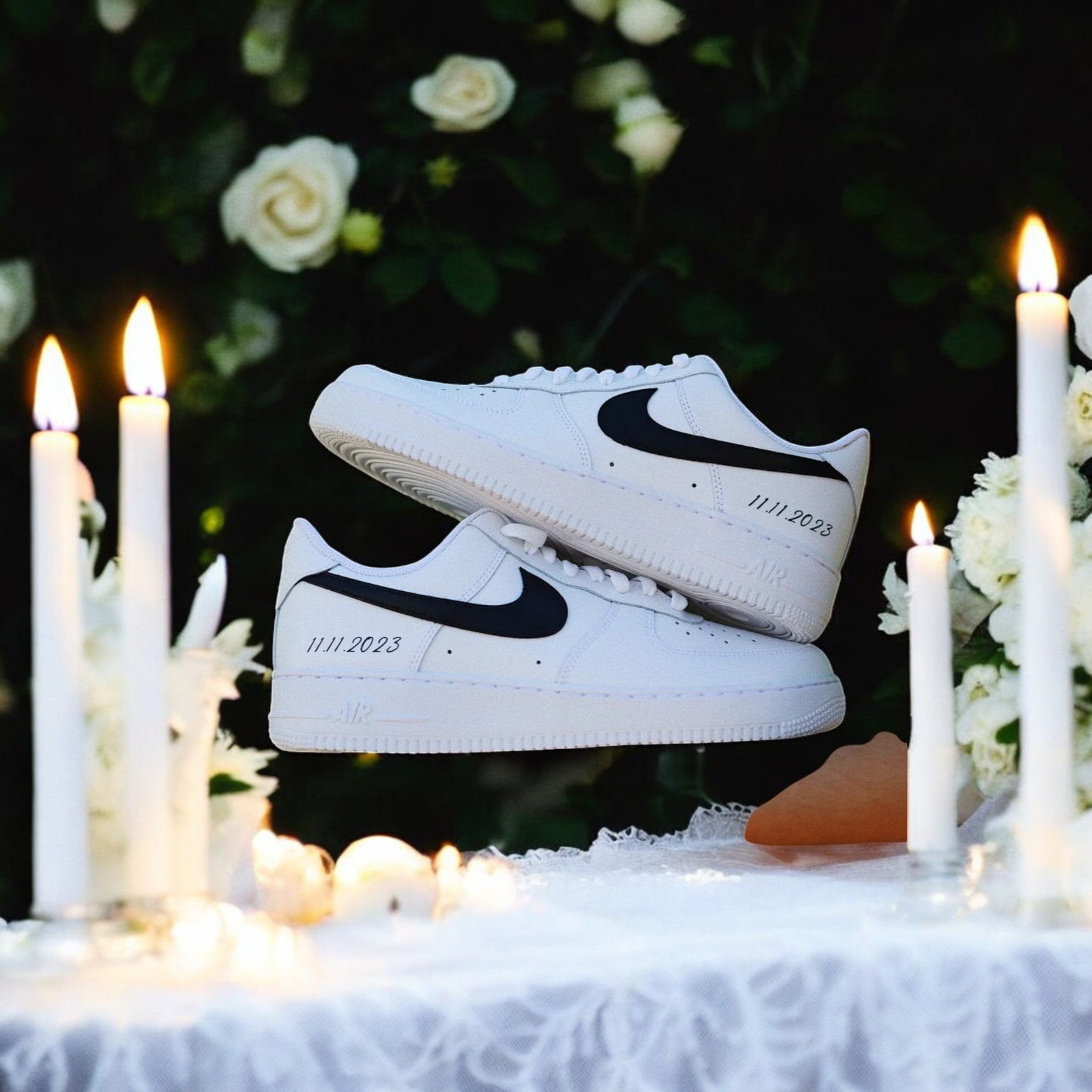 Baskets Nike AIR Force 1 personnalisées - Édition mariage 2.0
