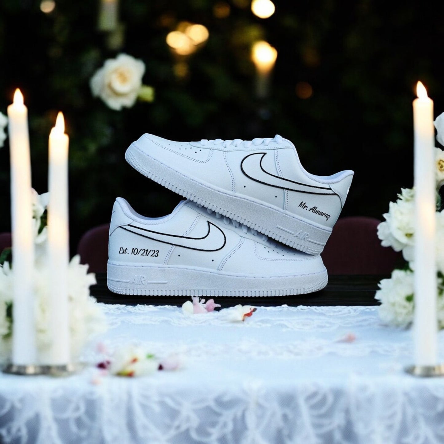 Custom Nike AIR Force 1 Sneaker - Men Wedding Edition