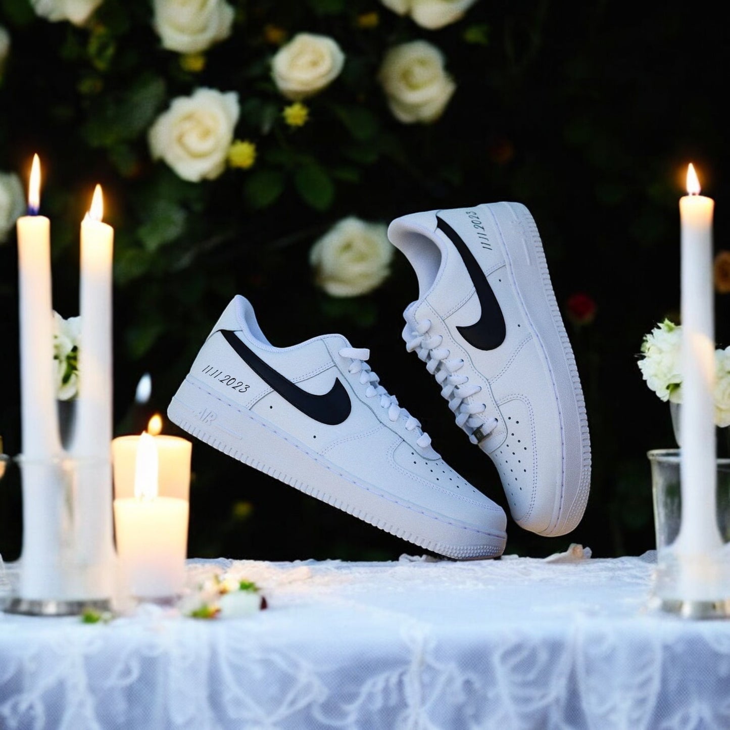 Custom Nike AIR Force 1 Sneaker - Men Wedding Edition