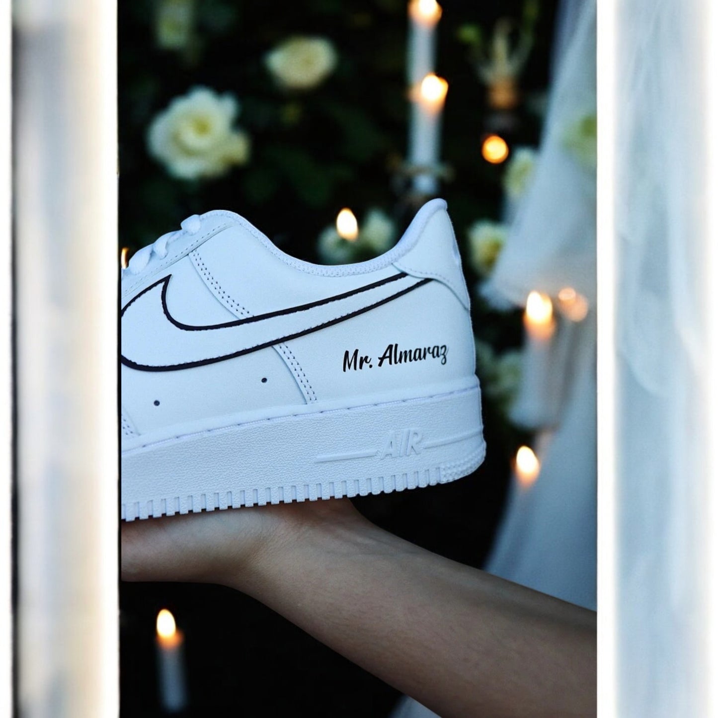 Custom Nike AIR Force 1 Sneaker - Men Wedding Edition