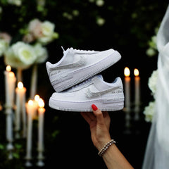 Baskets Nike AIR Force 1 personnalisées - Édition mariage 2.0