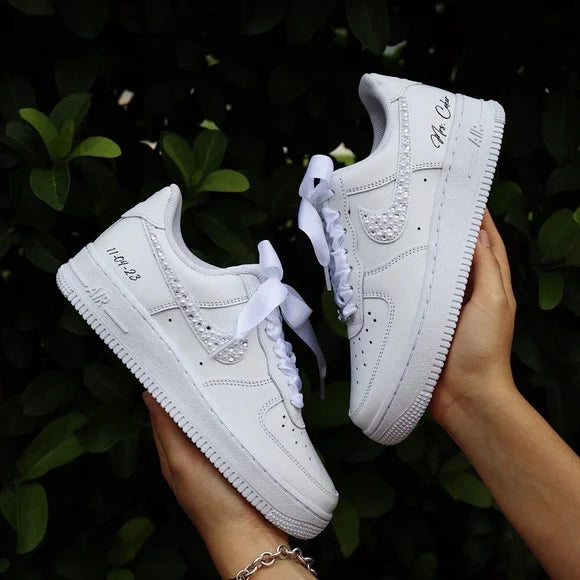 Baskets Nike AIR Force 1 personnalisées - Édition mariage 2.0