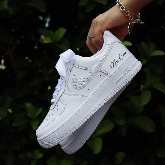 Baskets Nike AIR Force 1 personnalisées - Édition mariage 2.0