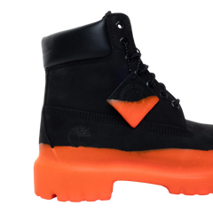 Timberland Pemium 6 Inch Black - ORANGE SOLES