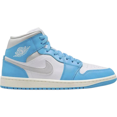 Jordan 1 Mid Dark Powder Blue White Sail Neutral Grey (Women's)