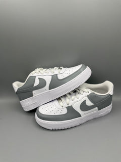 Baskets Nike AIR Force 1 personnalisées - Gris classique