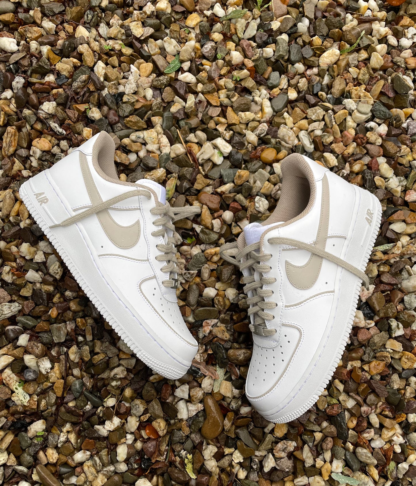 Custom Nike AIR Force 1 Sneaker - Putty Details 2.0