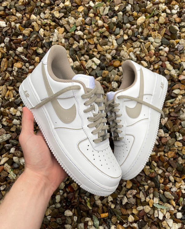 Custom Nike AIR Force 1 Sneaker - Putty Details 2.0