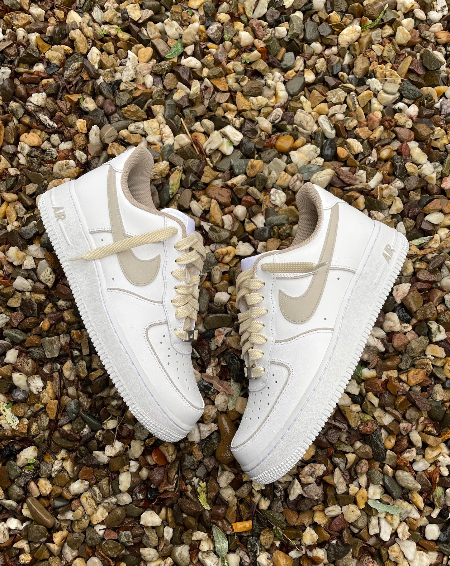 Custom Nike AIR Force 1 Sneaker - Putty Details 2.0