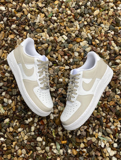 Baskets personnalisées Nike AIR Force 1 - Beige 2.0