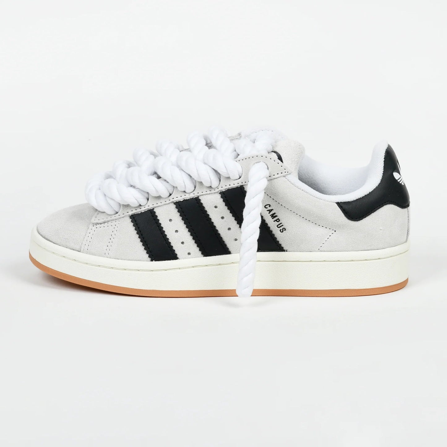 ADIDAS Campus 00s Beige Customized - Rope Schnürsenkel Weiß - julescustomizedkicks