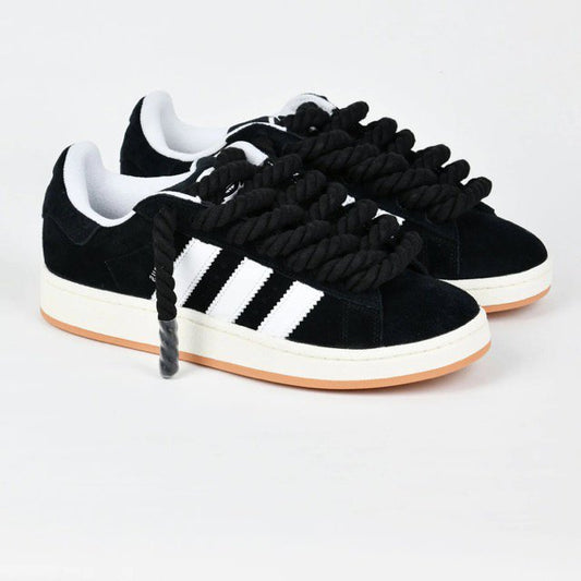 ADIDAS Campus 00s Black Customized - Rope Schnürsenkel Schwarz - julescustomizedkicks