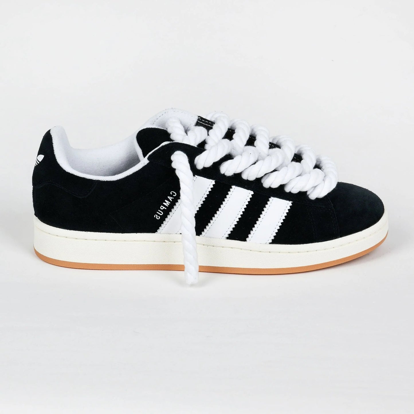 ADIDAS Campus 00s Black Customized - Rope Schnürsenkel Weiß - julescustomizedkicks