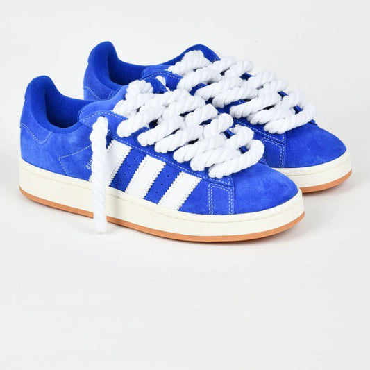 ADIDAS Campus 00s Blau Customized - Rope Schnürsenkel Weiß - julescustomizedkicks