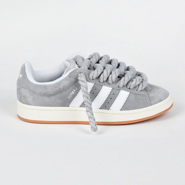 ADIDAS Campus 00s Grau Customized - Rope Schnürsenkel Grau - julescustomizedkicks