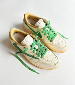 AJ1 Low OG Customized - Green Reverse Swoosh - julescustomizedkicks
