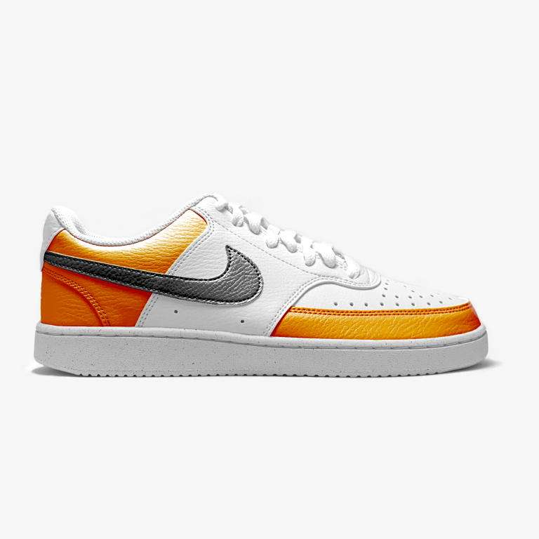 Court Vision Customized - Orange & Black - julescustomizedkicks