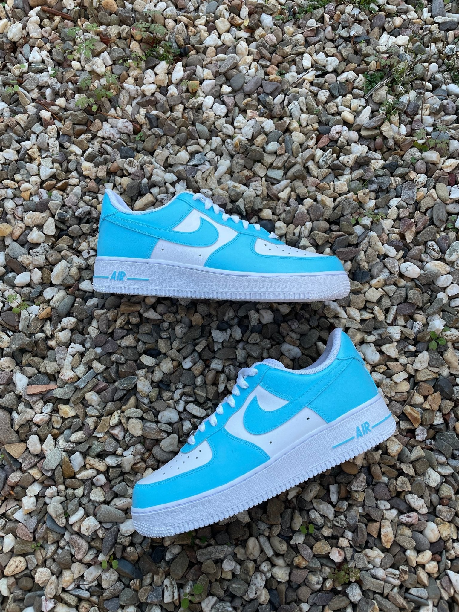 Custom Nike AIR Force 1 Sneaker - Arctic Blue - julescustomizedkicks
