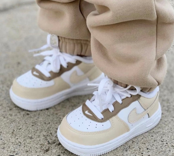 Custom Nike AIR Force 1 Sneaker Baby - Cappuccino Babyedition