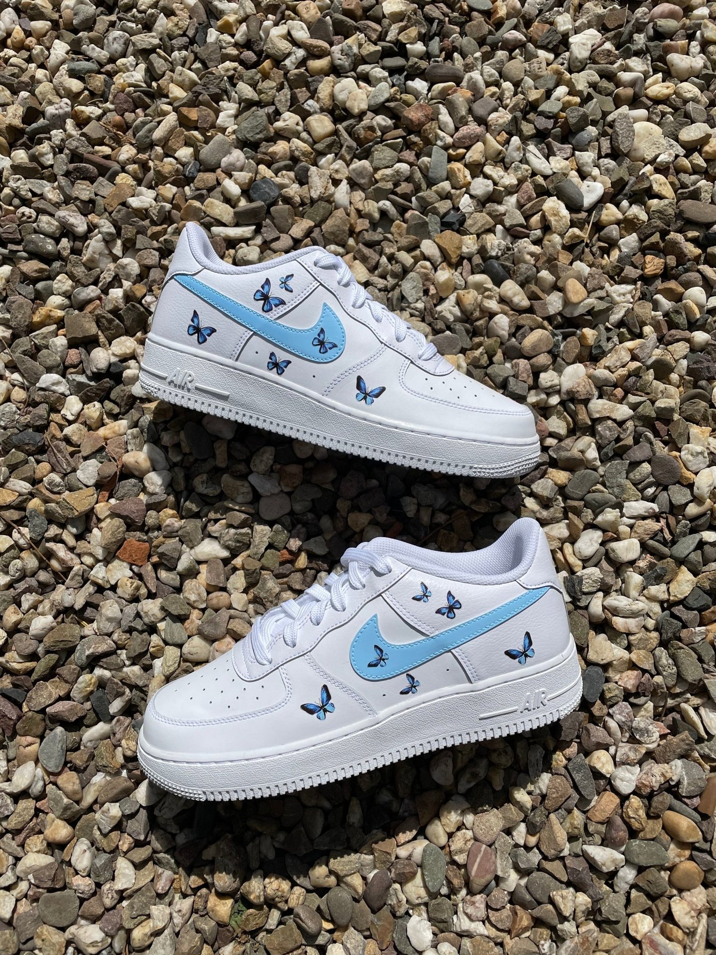 Custom Nike AIR Force 1 Sneaker - Blue Morphon 2.0 - julescustomizedkicks