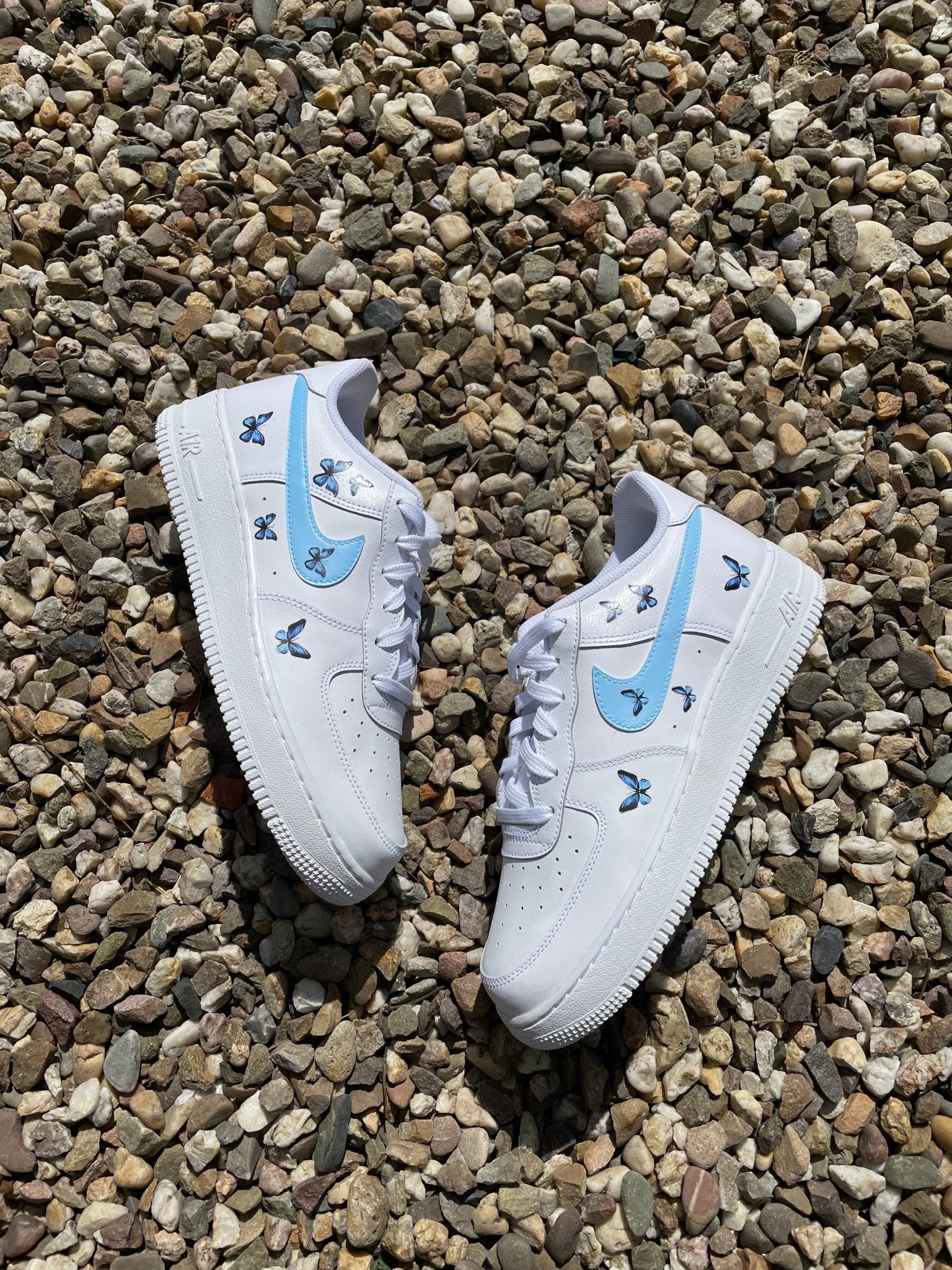 Custom Nike AIR Force 1 Sneaker - Blue Morphon 2.0 - julescustomizedkicks