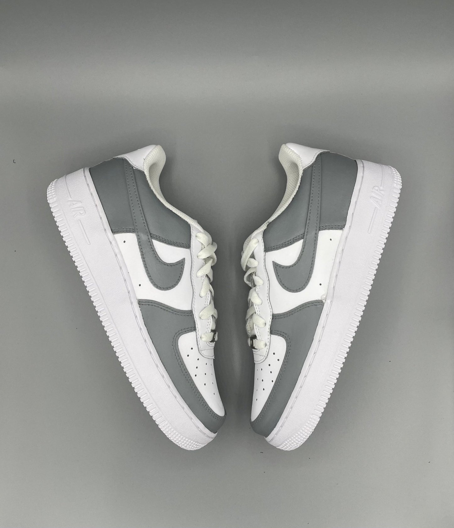 Custom Nike AIR Force 1 Sneaker - Classic Grey - julescustomizedkicks