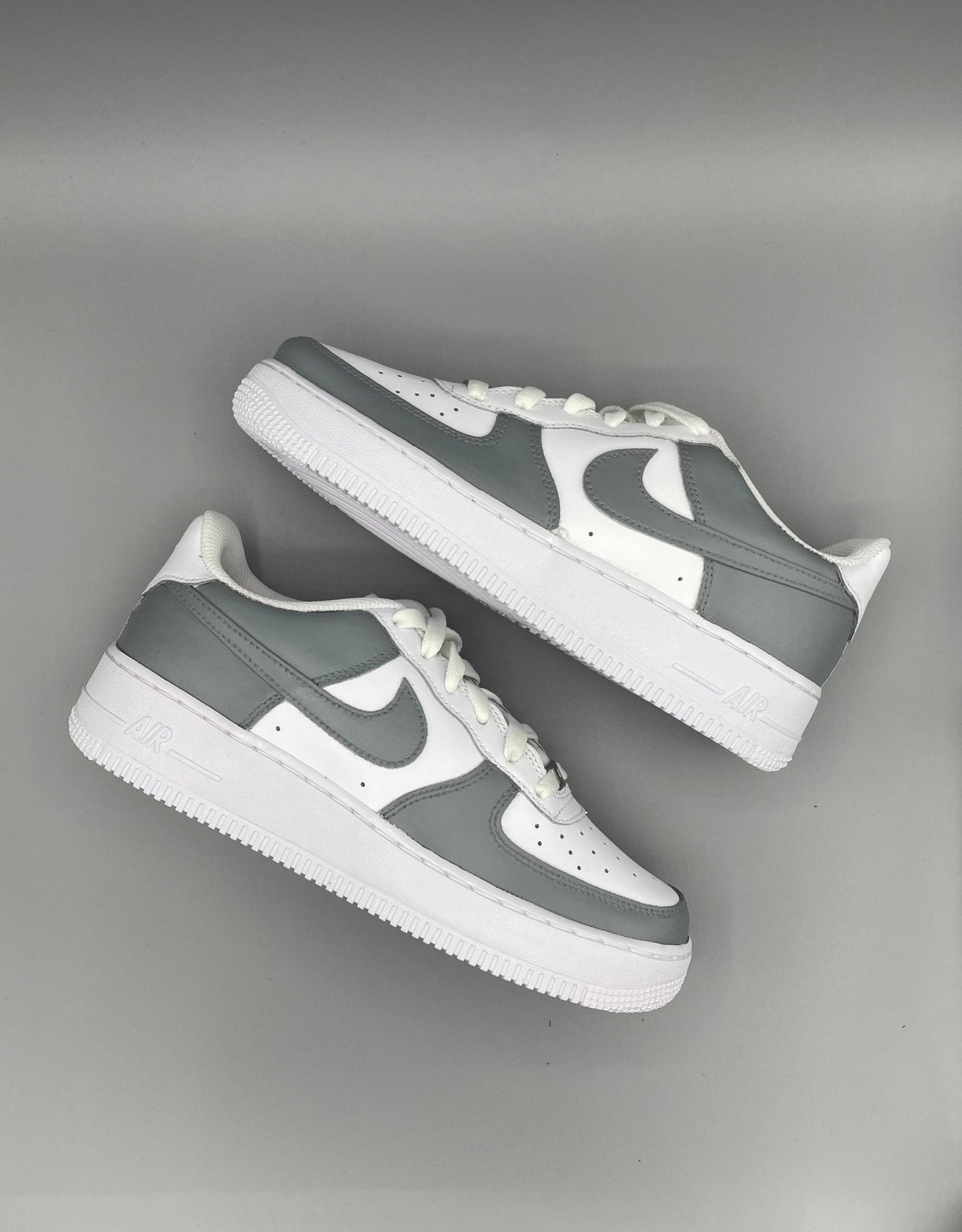 Custom Nike AIR Force 1 Sneaker - Classic Grey - julescustomizedkicks