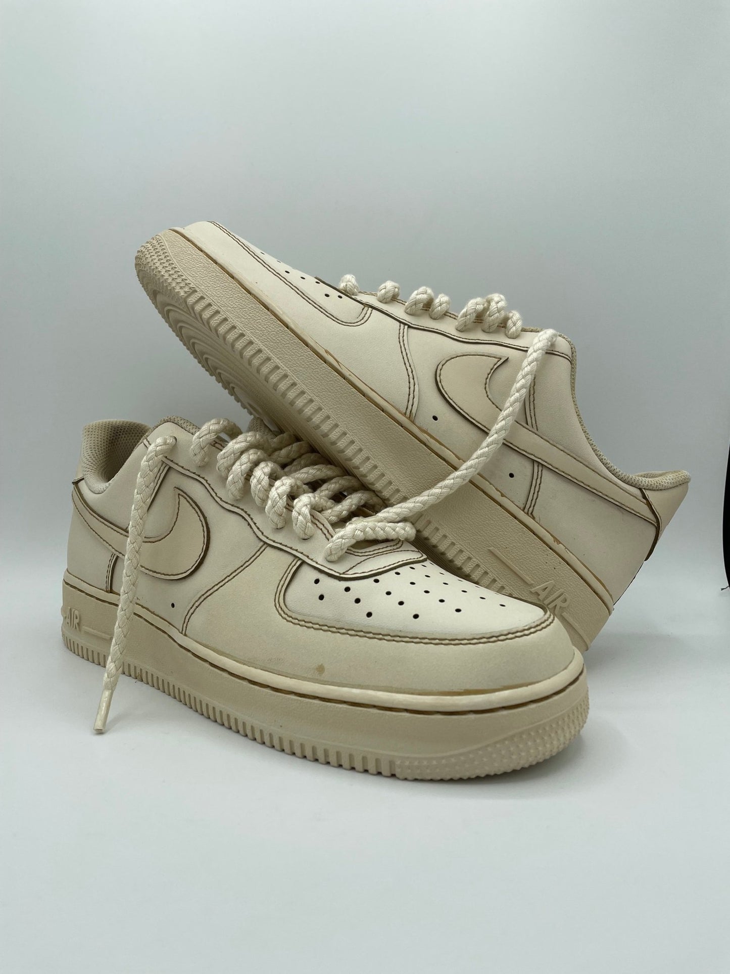 Custom Nike AIR Force 1 Sneaker - Coffee - julescustomizedkicks