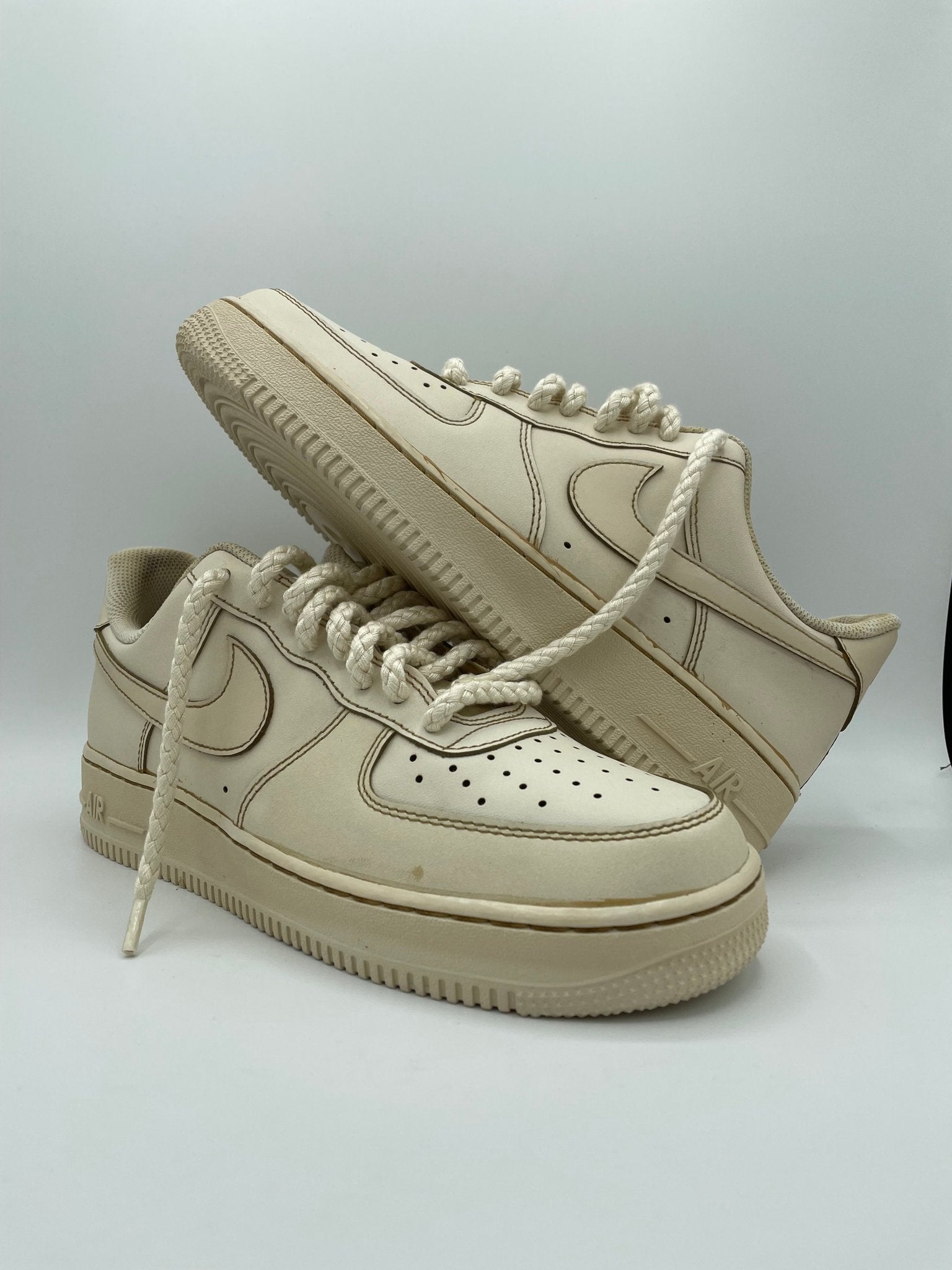 Custom Nike AIR Force 1 Sneaker - Coffee - julescustomizedkicks