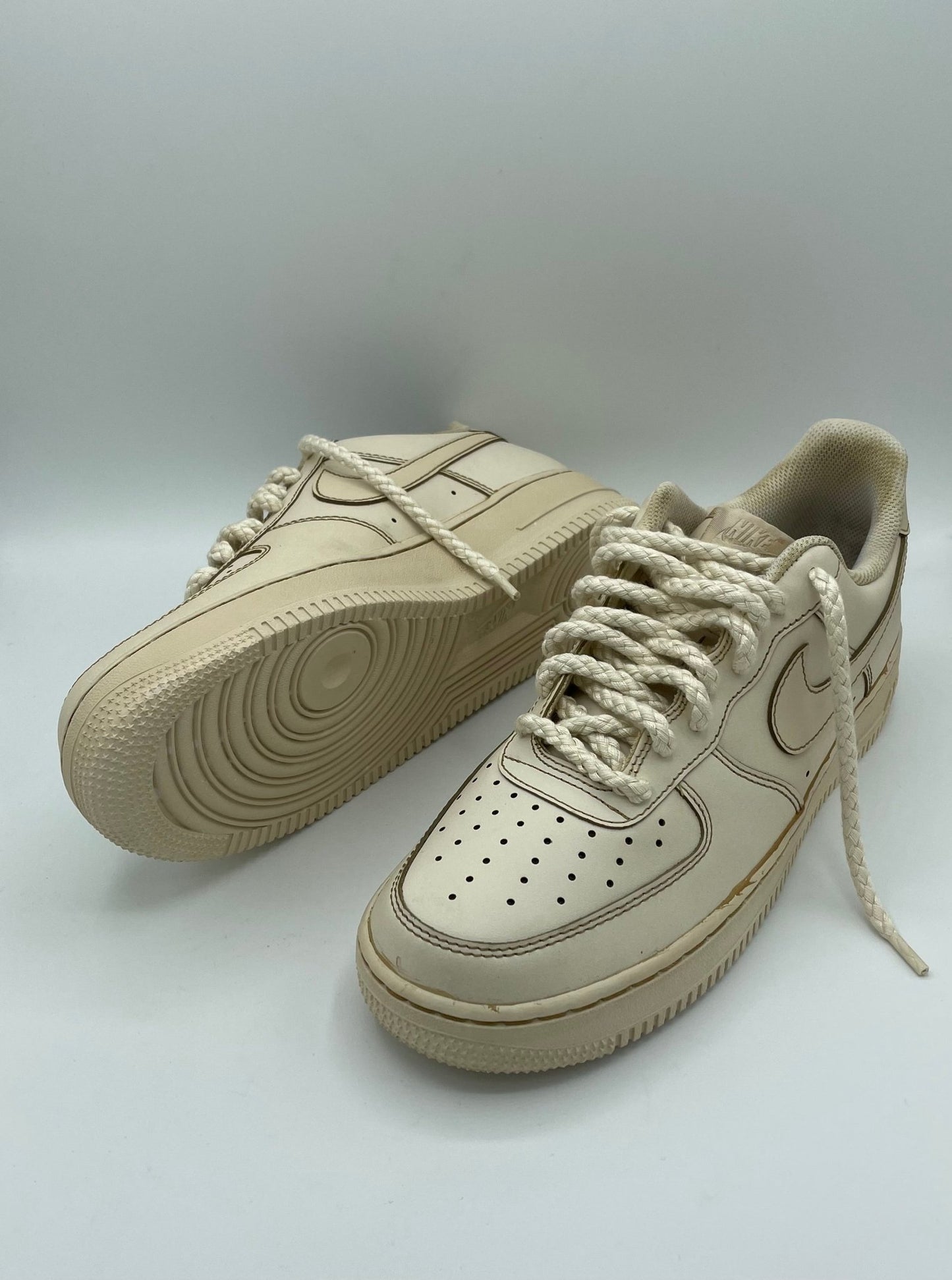 Custom Nike AIR Force 1 Sneaker - Coffee - julescustomizedkicks