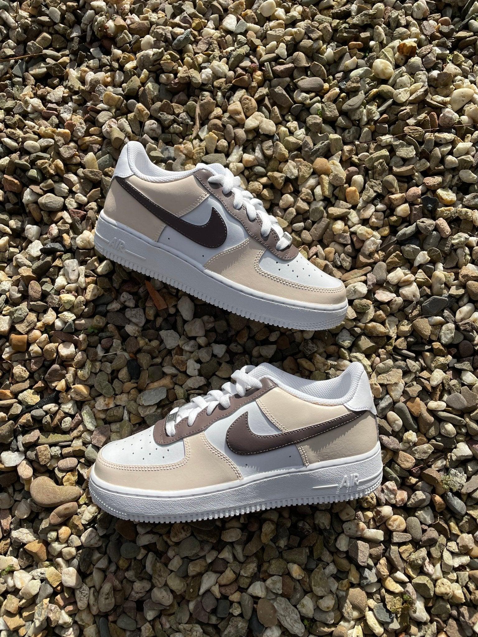 Custom Nike AIR Force 1 Sneaker - Flat White - julescustomizedkicks