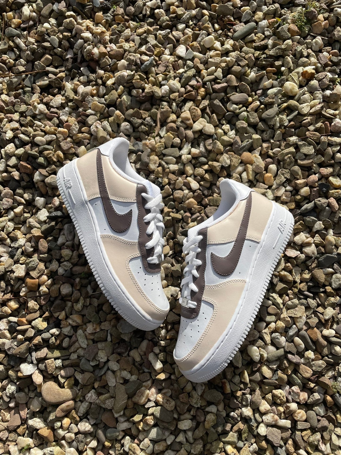 Custom Nike AIR Force 1 Sneaker - Flat White - julescustomizedkicks