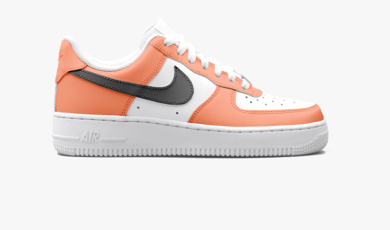 Custom Nike AIR Force 1 Sneaker - FULL ORANGE - julescustomizedkicks