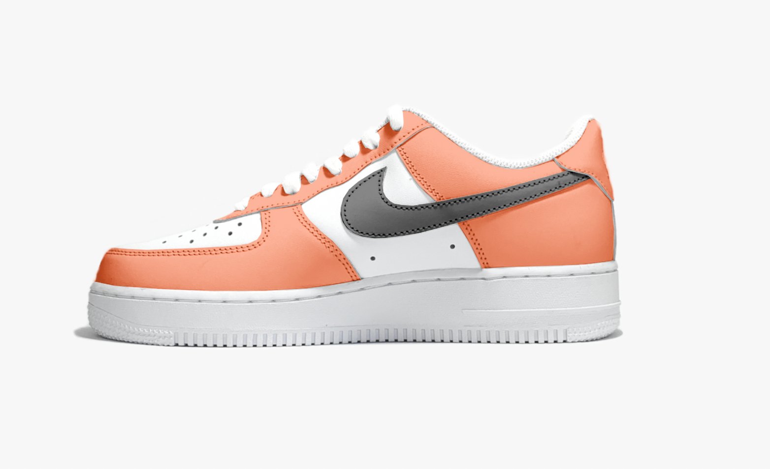 Custom Nike AIR Force 1 Sneaker - FULL ORANGE - julescustomizedkicks