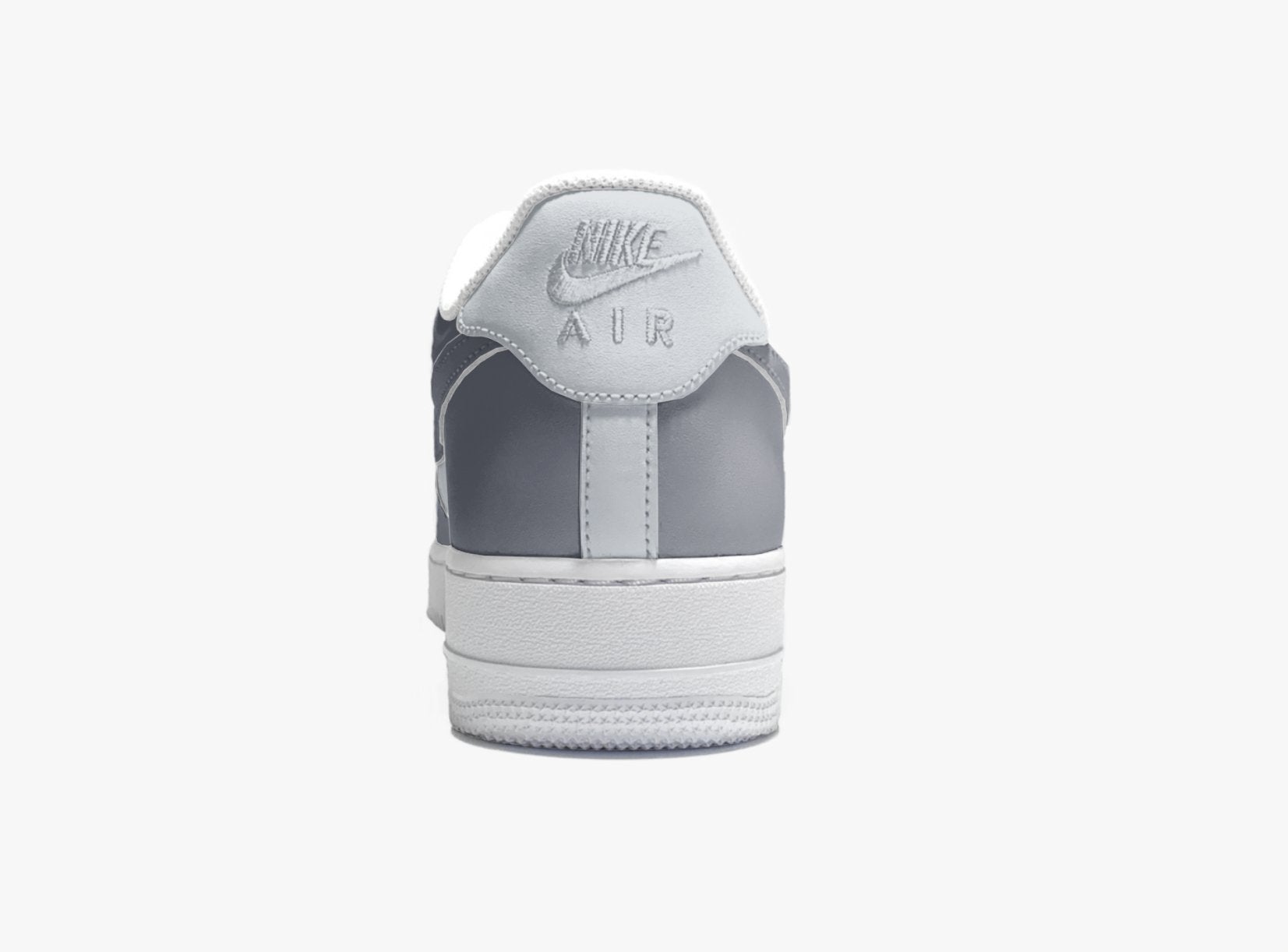 Custom Nike AIR Force 1 Sneaker - GREY - julescustomizedkicks