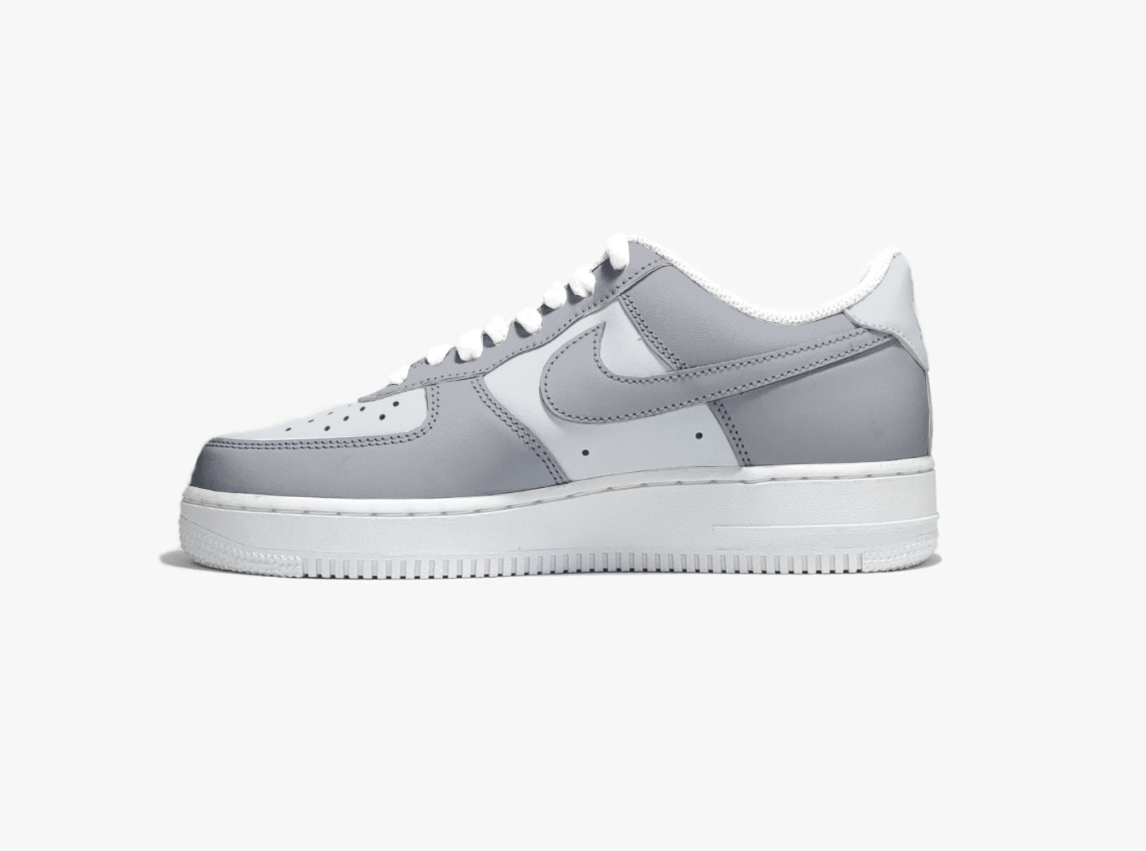 Custom Nike AIR Force 1 Sneaker - GREY - julescustomizedkicks