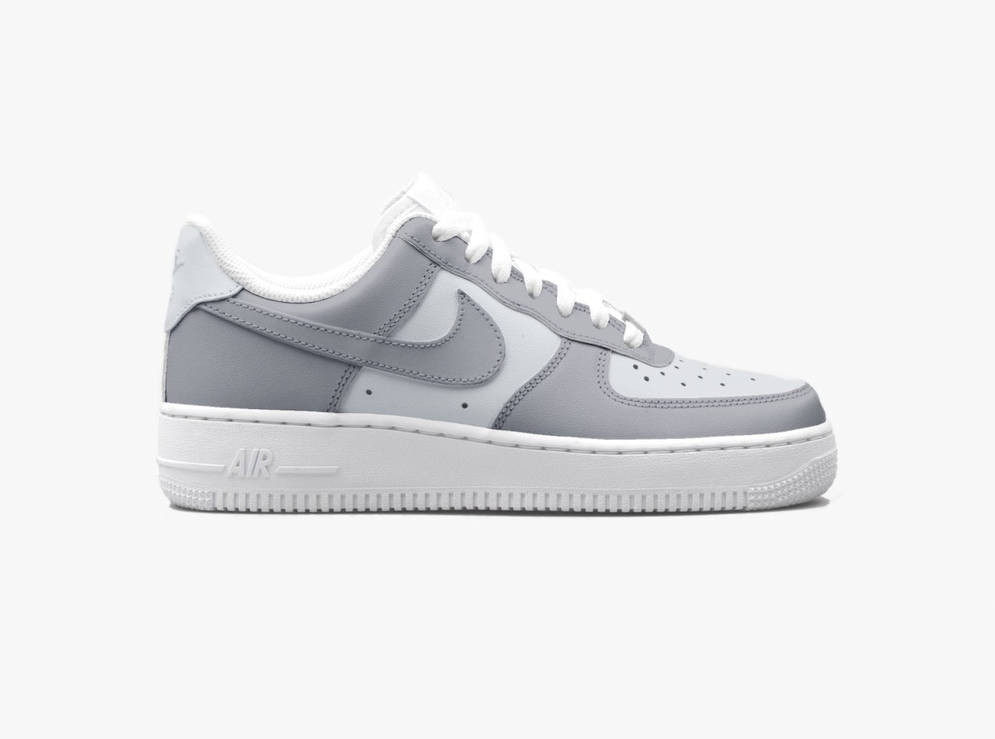 Custom Nike AIR Force 1 Sneaker - GREY - julescustomizedkicks