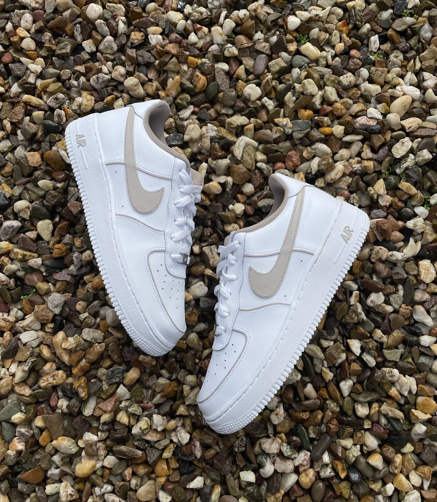 Custom Nike AIR Force 1 Sneaker - Putty Details - julescustomizedkicks