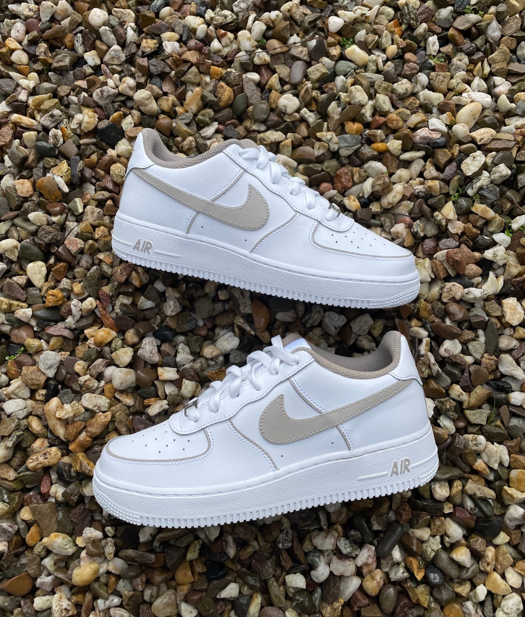 Custom Nike AIR Force 1 Sneaker - Putty Details - julescustomizedkicks