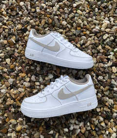 Custom Nike AIR Force 1 Sneaker - Putty Details - julescustomizedkicks