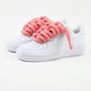 Custom Nike AIR Force 1 Sneaker - Rope Schnürsenkel Coral - julescustomizedkicks