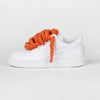 Custom Nike AIR Force 1 Sneaker - Rope Schnürsenkel Orange - julescustomizedkicks