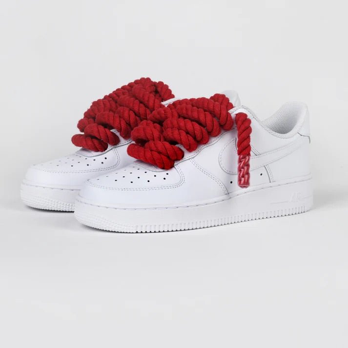 Custom Nike AIR Force Sneaker Rope Laces Red