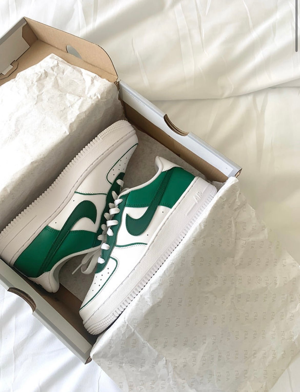 Custom Nike AIR Force 1 Sneaker - Smaragd - julescustomizedkicks