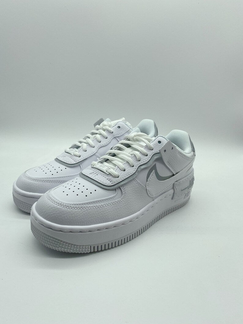 Custom Nike AIR Force Shadow 1 Sneaker - Grey Details - julescustomizedkicks