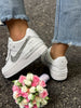 Custom Nike AIR Force Shadow 1 Sneaker - Swarovski Strasssteine WEDDING EDITION - julescustomizedkicks