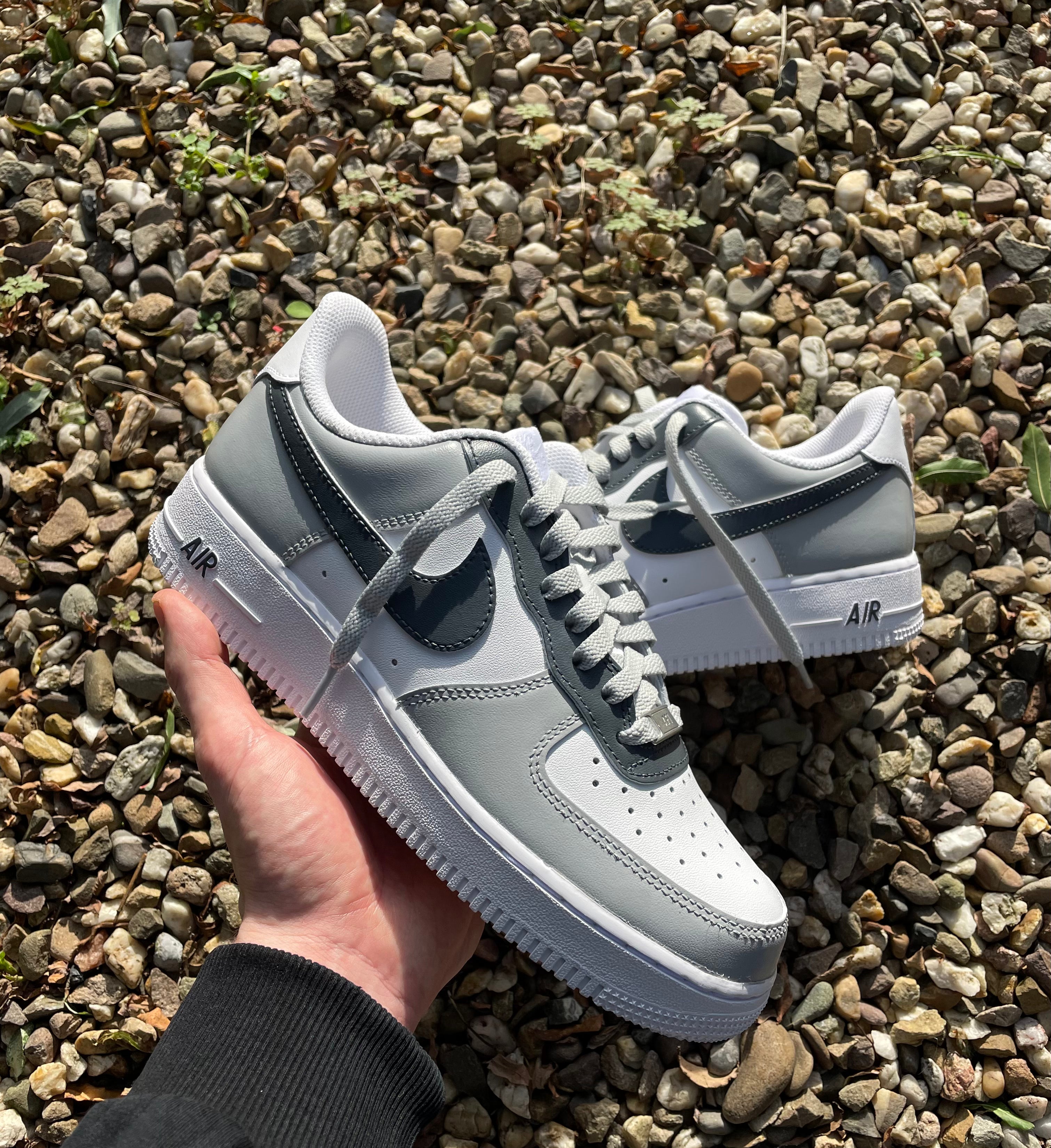 Nike Air Force 1 Custom Sneaker - 2 Gray Tones