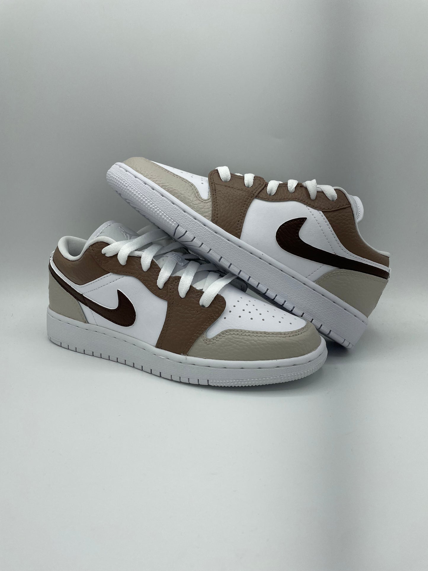 Custom NIke AJ1 Low Sneaker - 3 Brown